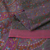 Sanskriti Vintage Sarees Gray Indian Pure Silk Printed Sari 5+yd Craft Fabric