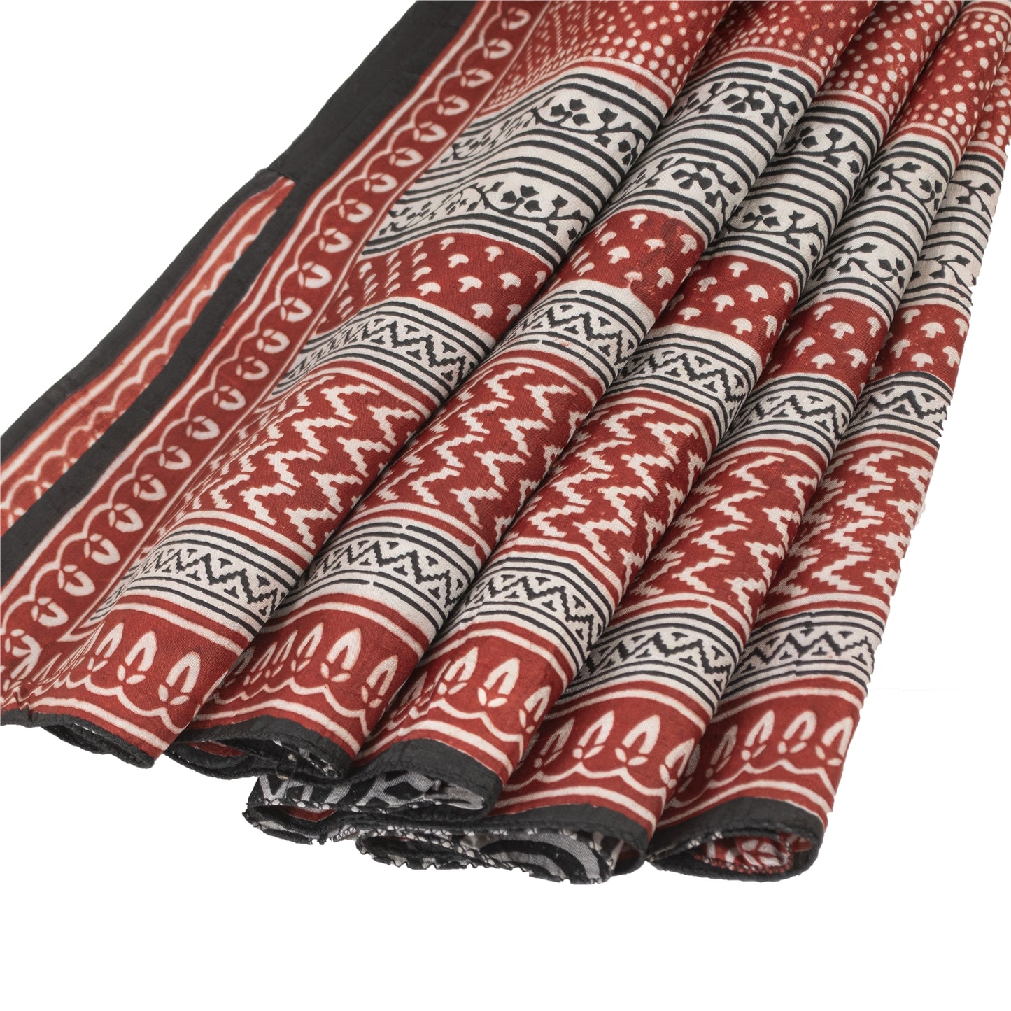 Sanskriti Vintage Sarees Black Indian Pure Silk Printed Sari 5+yd Craft Fabric