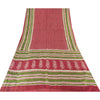 Sanskriti Vintage Sarees Red From India Pure Silk Printed Sari 5+yd Craft Fabric