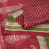 Sanskriti Vintage Sarees Red From India Pure Silk Printed Sari 5+yd Craft Fabric