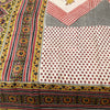 Sanskriti Vintage Sarees ivory 100% Pure Silk Printed Sari 5+yd Craft Fabric