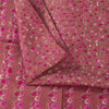 Sanskriti Vintage Sarees Pink 100% Pure Silk Floral Print Sari 6+yd Craft Fabric