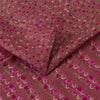 Sanskriti Vintage Sarees Pink 100% Pure Silk Floral Print Sari 6+yd Craft Fabric