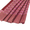 Sanskriti Vintage Sarees Pink 100% Pure Silk Floral Print Sari 6+yd Craft Fabric