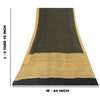 Sanskriti Vintage Sarees Black Pure Silk Geometric Print Sari 6+yd Craft Fabric