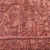 Sanskriti Vintage Sarees Blush Pink 100%Pure Silk Printed Sari 5+yd Craft Fabric