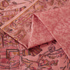 Sanskriti Vintage Sarees Blush Pink 100%Pure Silk Printed Sari 5+yd Craft Fabric