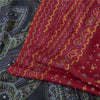 Sanskriti Vintage Sarees Red Indian Pure Silk Printed Sari 5+yd SoftCraft Fabric