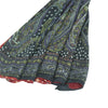 Sanskriti Vintage Sarees Red Indian Pure Silk Printed Sari 5+yd SoftCraft Fabric