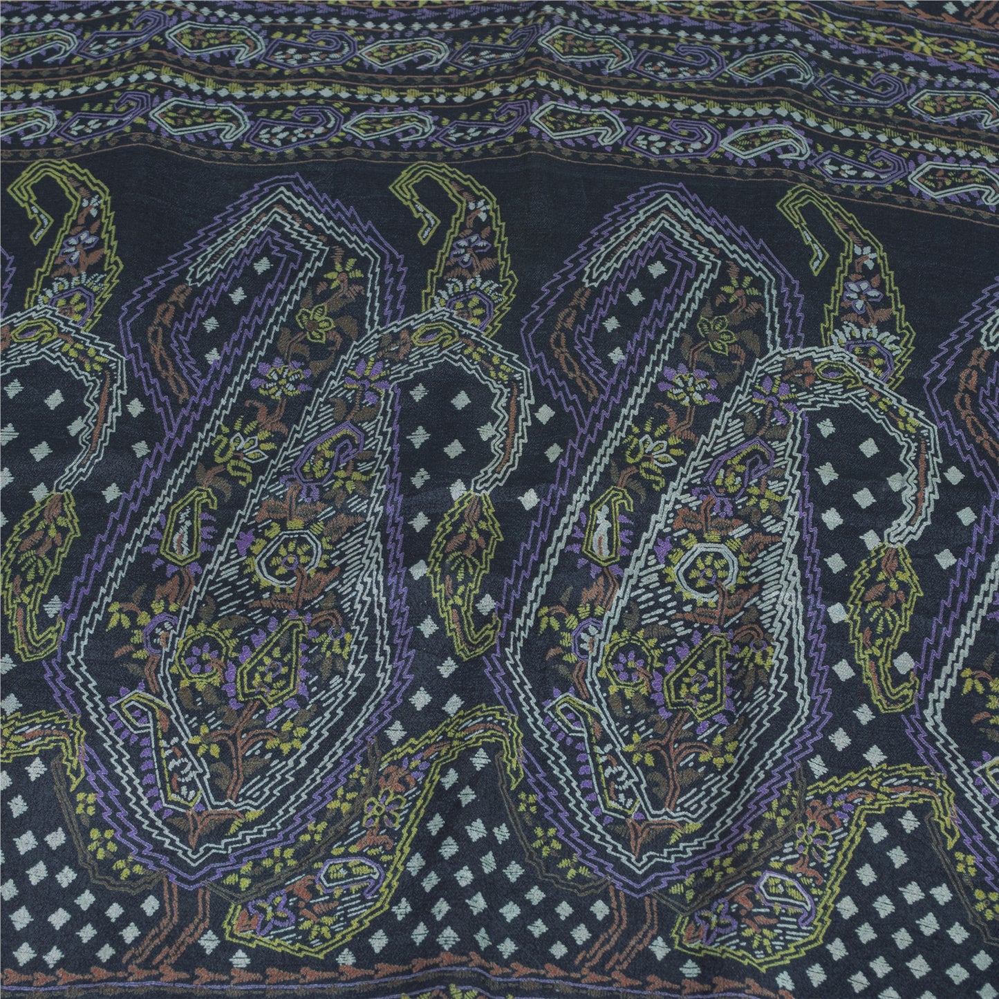 Sanskriti Vintage Sarees Red Indian Pure Silk Printed Sari 5+yd SoftCraft Fabric