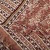 Sanskriti Vintage Sarees Brown Indian Pure Silk Printed Sari 6yd Craft Fabric
