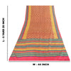 Sanskriti Vintage Sarees Pink & Cream Pure Silk Printed Sari 6+yd Craft Fabric