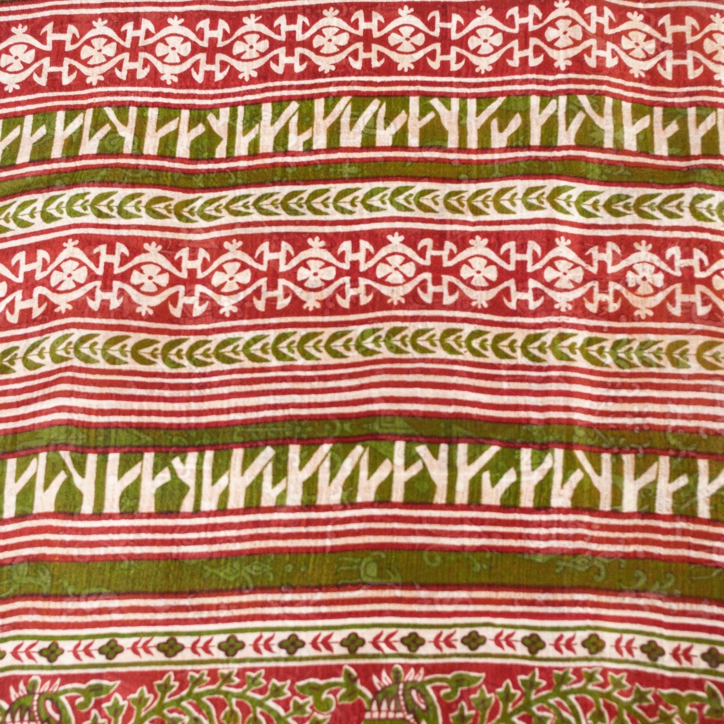 Sanskriti Vintage Sarees Yellow Pure Silk Paisley GeometricPrint Sari 6yd Fabric