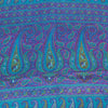 Sanskriti Vintage Sarees Blue & Purple Pure Silk Floral &Paisley Print 5+yd Sari