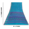 Sanskriti Vintage Sarees Blue & Purple Pure Silk Floral &Paisley Print 5+yd Sari