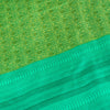 Sanskriti Vintage Sarees Green Pure Silk Paisley Printed Sari 5+yd Craft Fabric