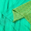 Sanskriti Vintage Sarees Green Pure Silk Paisley Printed Sari 5+yd Craft Fabric