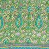 Sanskriti Vintage Sarees Blue Pure Silk Floral Print 6+yd Sari For Craft Supplie