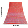 Sanskriti Vintage Sarees Red 100%Pure Silk Peacock Print 6+yd Sari Sewing Fabric