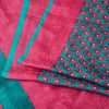 Sanskriti Vintage Sarees Blue & Pink Pure Silk Floral Print 5+yd Sari For Craft