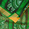 Sanskriti Vintage Sarees Yellow & Green Women Animal Pure Silk Print 5+YD Sari