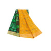 Sanskriti Vintage Sarees Yellow & Green Women Animal Pure Silk Print 5+YD Sari