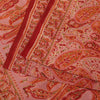 Sanskriti Vintage Sarees Red Pure Silk Paisley Print 5+YD Eco-Friendly Fabric