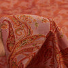 Sanskriti Vintage Sarees Red Pure Silk Paisley Print 5+YD Eco-Friendly Fabric