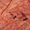 Sanskriti Vintage Sarees Red Pure Silk Paisley Print 5+YD Eco-Friendly Fabric