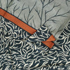 Sanskriti Vintage Sarees Ivory & Black Pure Silk Stem Print 5+YD Sari Bohemian