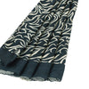 Sanskriti Vintage Sarees Ivory & Black Pure Silk Stem Print 5+YD Sari Bohemian