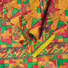 Sanskriti Vintage Sari Soft Yellow iPure Silk Rotary Print Geometric Saree 6+Yd