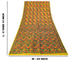 Sanskriti Vintage Sari Soft Yellow iPure Silk Rotary Print Geometric Saree 6+Yd