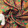 Sanskriti Vintage Sari Soft Yellow iPure Silk Rotary Print Geometric Saree 6+Yd