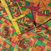 Sanskriti Vintage Sari Soft Yellow iPure Silk Rotary Print Geometric Saree 6+Yd