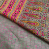 Sanskriti Vintage Sari Soft Pink Pure Silk Rotary Floral Print Saree 6+Yd Craft