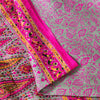 Sanskriti Vintage Sari Soft Pink Pure Silk Rotary Floral Print Saree 6+Yd Craft