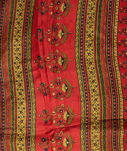 Sanskriti Vintage Soft Black Pure Silk Sari Floral Rotary Printed Saree 5.5Yd