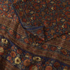 Sanskriti Vintage Soft Blue-Red Pure Silk Sari Floral Digital Print Saree 5.5Yd