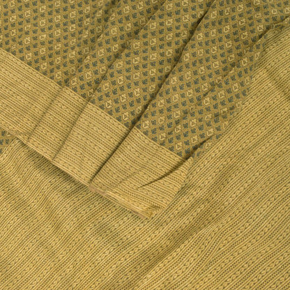 Sanskriti Vintage Soft Yellow Pure Silk Sari Floral Digital Print Saree 5.5Yd
