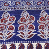 Sanskriti Vintage Sari Soft Blue Pure Silk Hand Block Printed Floral Saree 6+Yd
