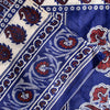 Sanskriti Vintage Sari Soft Blue Pure Silk Hand Block Printed Floral Saree 6+Yd