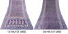 Sanskriti Vintage Sari Soft Blue Pure Silk Hand Block Printed Floral Saree 6+Yd