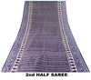 Sanskriti Vintage Sari Soft Blue Pure Silk Hand Block Printed Floral Saree 6+Yd