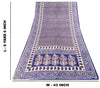 Sanskriti Vintage Sari Soft Blue Pure Silk Hand Block Printed Floral Saree 6+Yd
