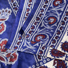Sanskriti Vintage Sari Soft Blue Pure Silk Hand Block Printed Floral Saree 6+Yd