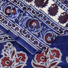 Sanskriti Vintage Sari Soft Blue Pure Silk Hand Block Printed Floral Saree 6+Yd