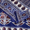 Sanskriti Vintage Sari Soft Blue Pure Silk Hand Block Printed Floral Saree 6+Yd