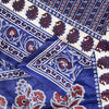 Sanskriti Vintage Sari Soft Blue Pure Silk Hand Block Printed Floral Saree 6+Yd