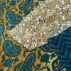 Sanskriti Vintage Sarees Blue & Ivory Pure Silk Paisley Printed 5+YD Indian Sari
